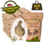 Pilnvērtīga barība paipalām, granulēta 525kg