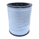 Elektriskā gana lente, 20mm x 200m, balta/zila, 0,18Ω
