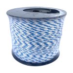 Elektriskā gana virve, 5mm x 500m, balta/zila, 0,11Ω