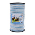 Elektriskā gana lente, 40mm x 200m, zila/balta, 0.18Ω