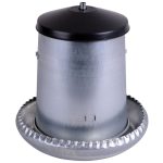 Cinkota skārda barotava mājputniem, ar vāku, 5kg