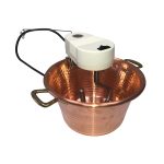 Real copper pot with electric mixer